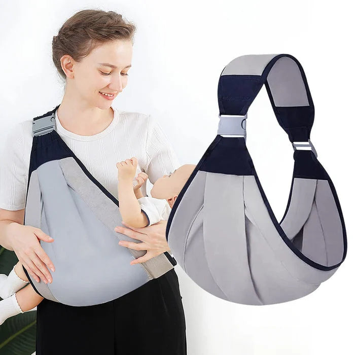 Adjustable baby sling carrier – grey 
