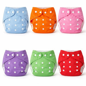 Reusable Baby Adjustable Button Diaper Panty Available in Multiple Polka Dot Colors for 0 to 24 Months