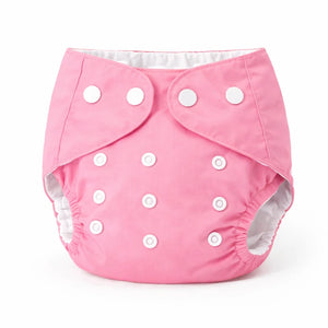 Pink Polka Dot Baby Adjustable Button Diaper Panty with Reusable Adjustable Design for 0 to 24 Months