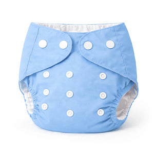 Sky Blue Polka Dot Reusable Baby Button Diaper Panty with Adjustable Closure for 0 to 24 Months