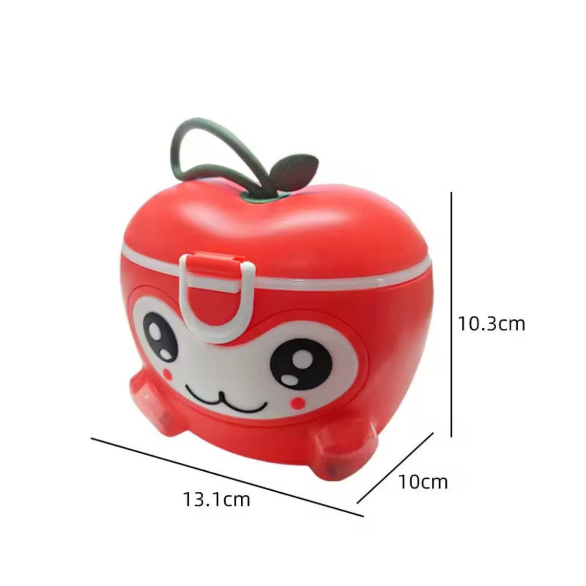 Apple-shape baby milk powder container size details and 300g capacity