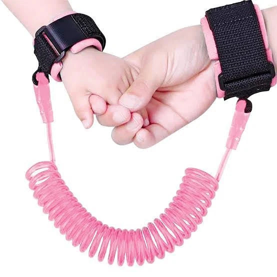 Pink child anti-lost wrist link safety strap for parent and toddler