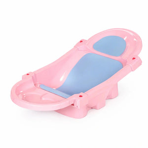 Foldable Baby Bath Tub in Pink with Newborn Support Seat