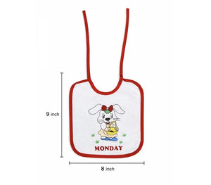 Waterproof Baby Bib with Soft Cotton Front and Tie Up Design for Newborn Feeding and Drool Protection