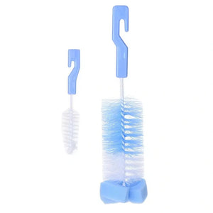 Blue baby bottle cleaning brush with soft sponge head