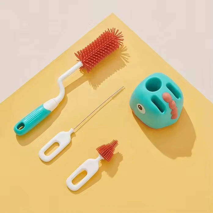 Silicone Pacifier & Straw Brush Set 3 in 1