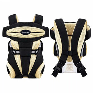 3-in-1 adjustable baby carrier front and back view with breathable mesh