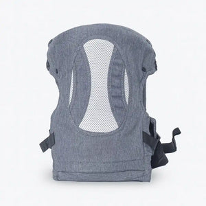 Grey baby carrier belt back view with breathable support panel