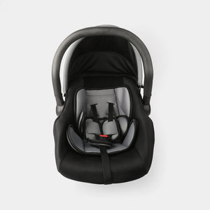 Black padded baby carrycot seat with adjustable harness