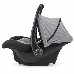Baby Carry Cot Car Seat in Grey – Side View