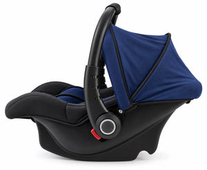 Baby Carry Cot Car Seat in Navy Blue – Side View