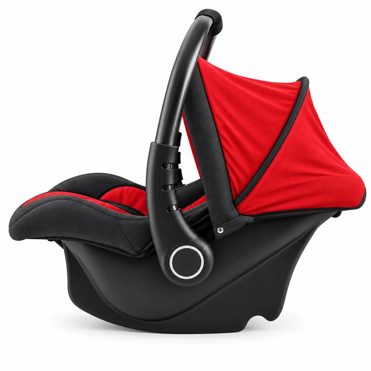 - Baby Carry Cot Car Seat in Red – Side View