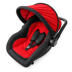 Red baby carry cot car seat with canopy and safety harness