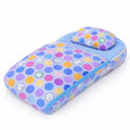 Purple multicolor polka dot baby carry nest with pillow and padded cotton cover for newborns