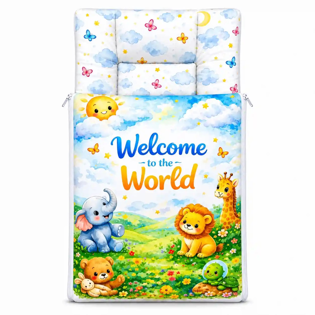 Baby Carry Nest Sleeping Bag Pink Welcome to the World 