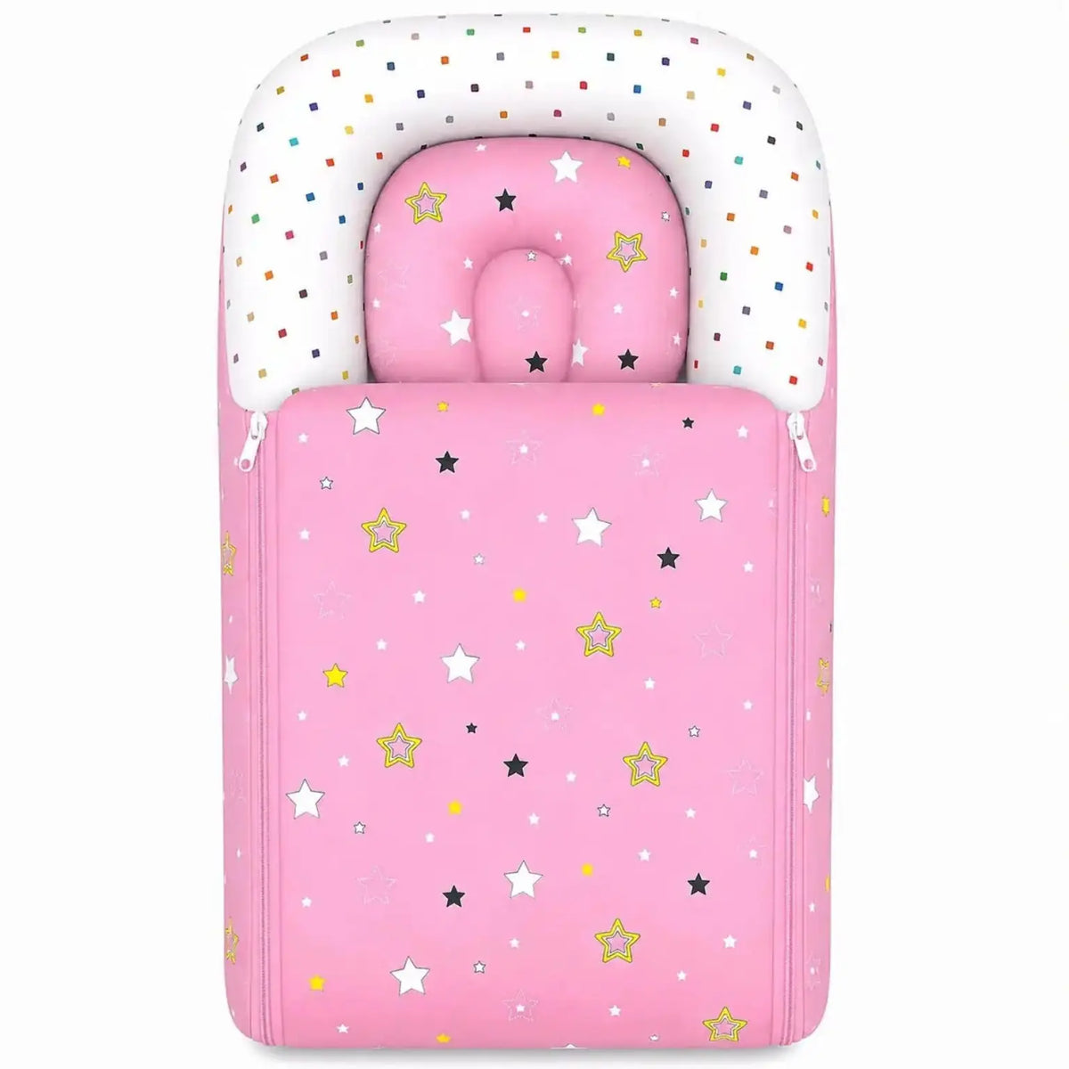 Baby Carry Nest with Pillow – Pink (Both Side Zip)