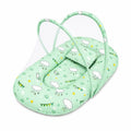 Baby Carry Nest with Removable Mosquito Net in Green Cloud Print for 0 to 6 Months
