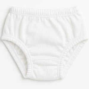 White baby cotton panty with soft elastic waistband
