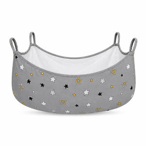 Baby cradle swing cloth with net star print – Grey