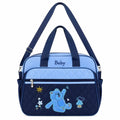 Blue Baby Diaper Bag with Adjustable Shoulder Strap Multiple Pockets and Spacious Storage Item