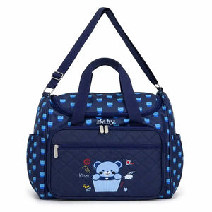 Navy Blue Baby Diaper Bag with Adjustable Shoulder Strap Multiple Pockets and Spacious Storage Item