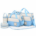Baby Diaper Bag Set – Maternity & Travel Organizer (5-Piece) - Blue