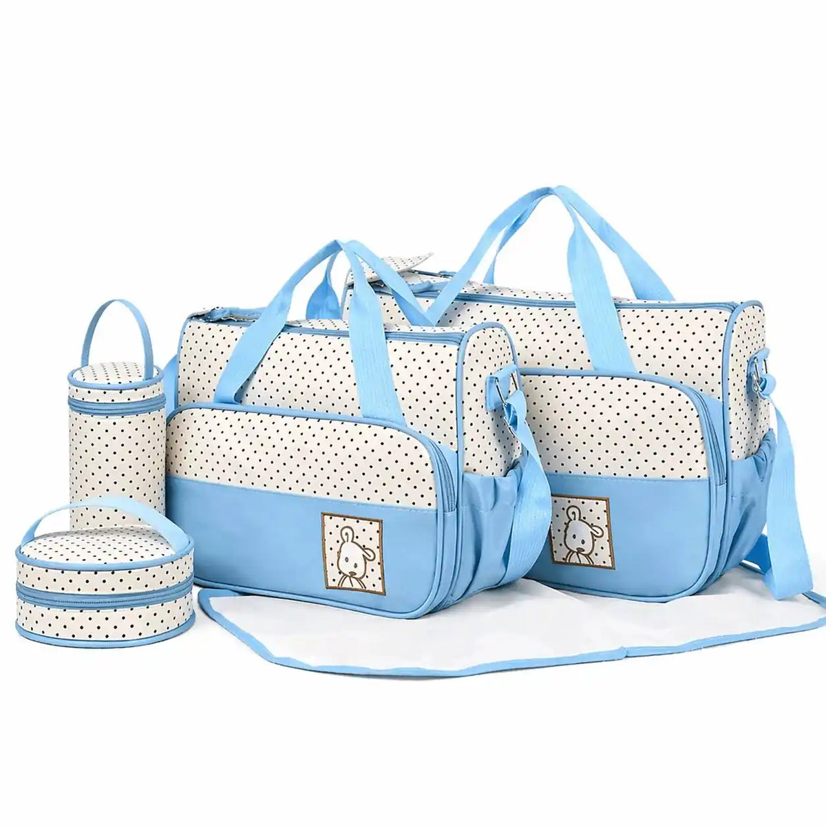 Baby Diaper Bag Set – Maternity & Travel Organizer (5-Piece) - Blue