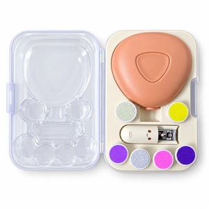 Baby Electric Nail Trimmer Grinder Set with 6 Filing Pads and Nail Clipper