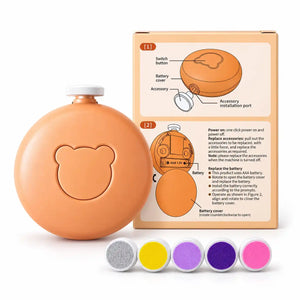 1. Electric Baby Nail Trimmer with Grinding Heads and Battery Instructions