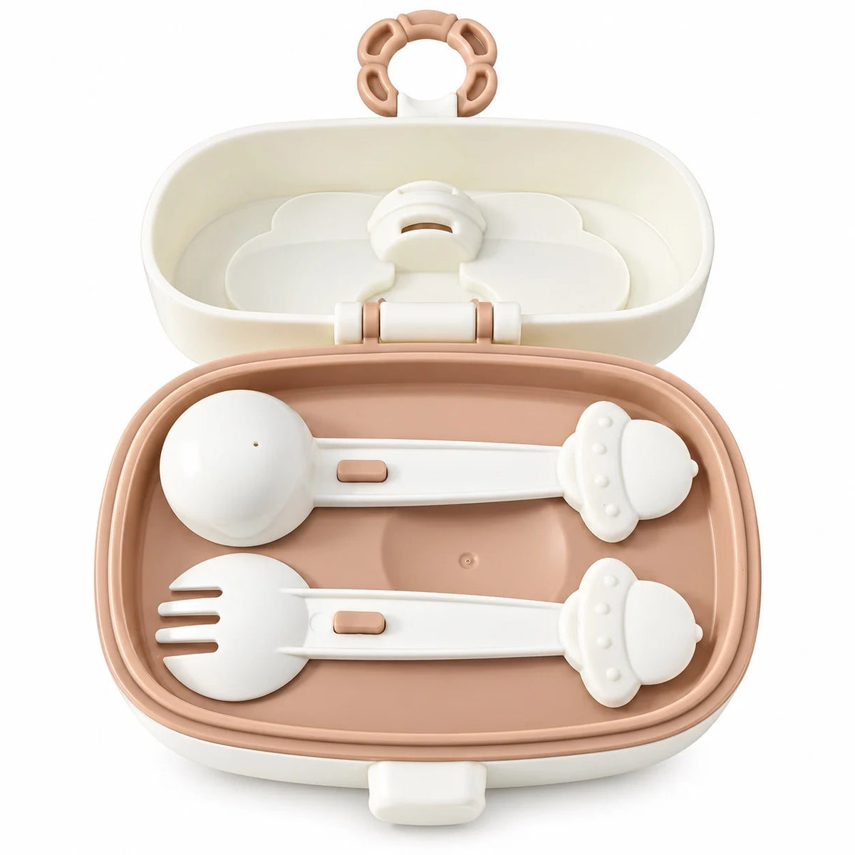 600ml Baby Milk Powder Storage Box with Spoon Fork and Inner Tray