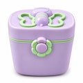Baby Milk Powder Storage Box 600ml Purple & Green with Secure Lid