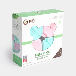 6 Compartment Baby Food Storage Container in Portable Packaging for Babies 6 Months Plus