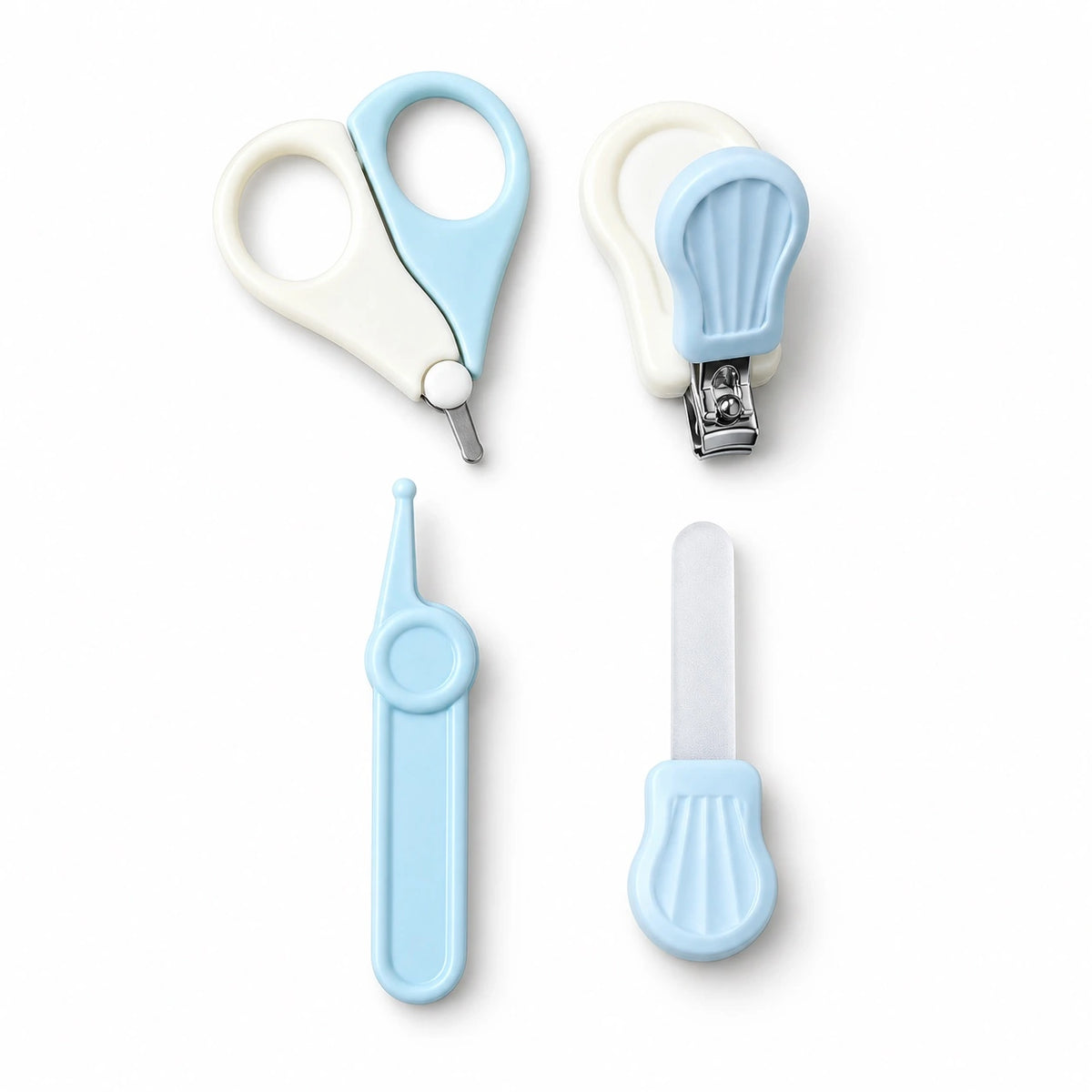 4 Pcs Baby Nail Care Set with Scissors Nail Clipper and Nail File
