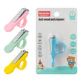 Multicolor baby safety nail clipper with finger-grip handle and stainless steel blade