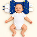 Adjustable Baby Head Shape Pillow Dark Blue Stars in Pakistan