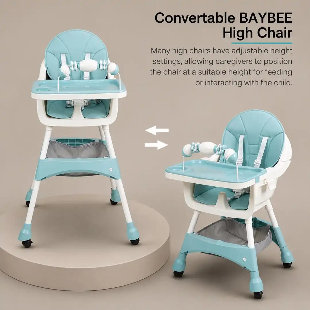 Kidilo adjustable baby high chair dimensions showing high and low seating positions