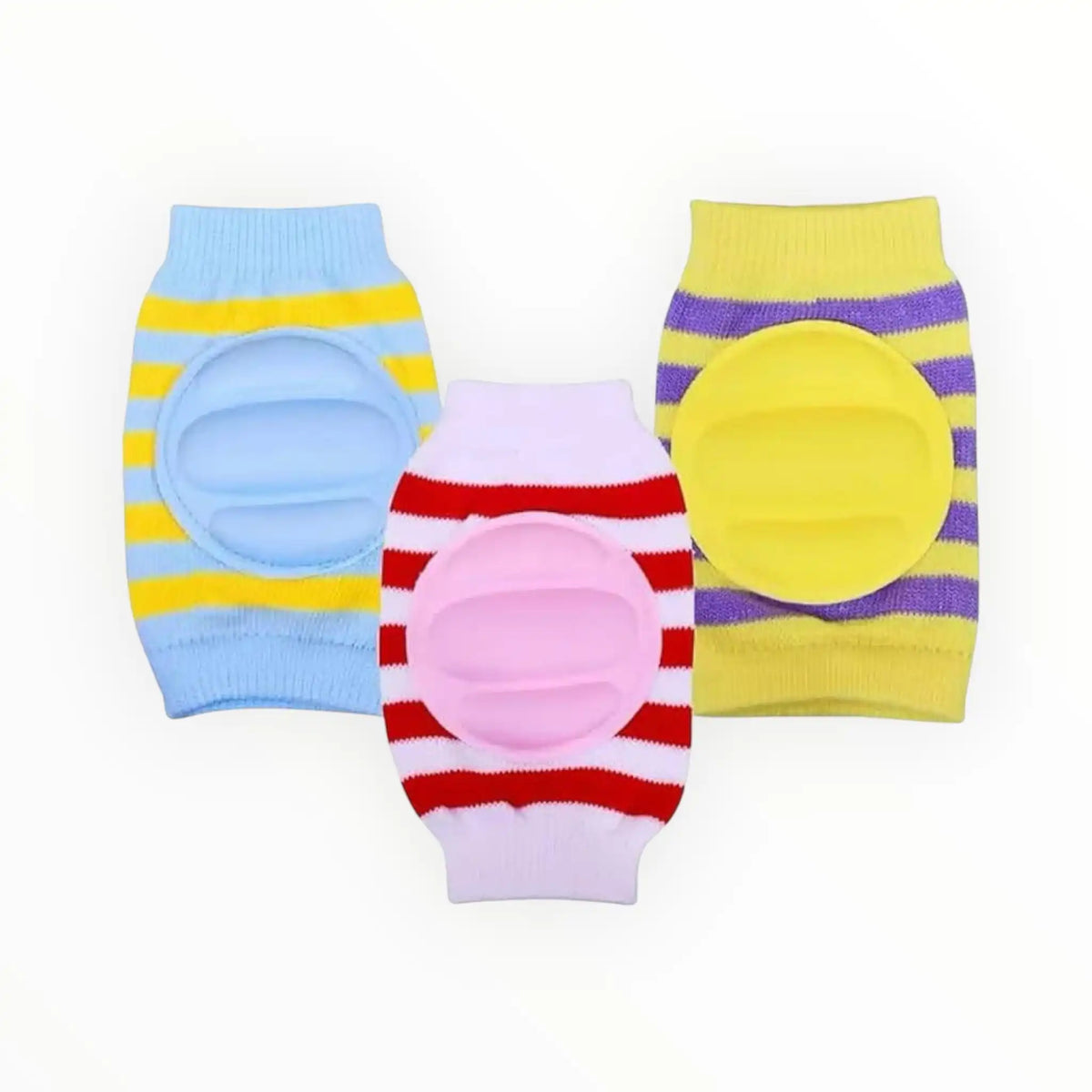 Baby crawling knee pads pack of 3 with soft protective cushion