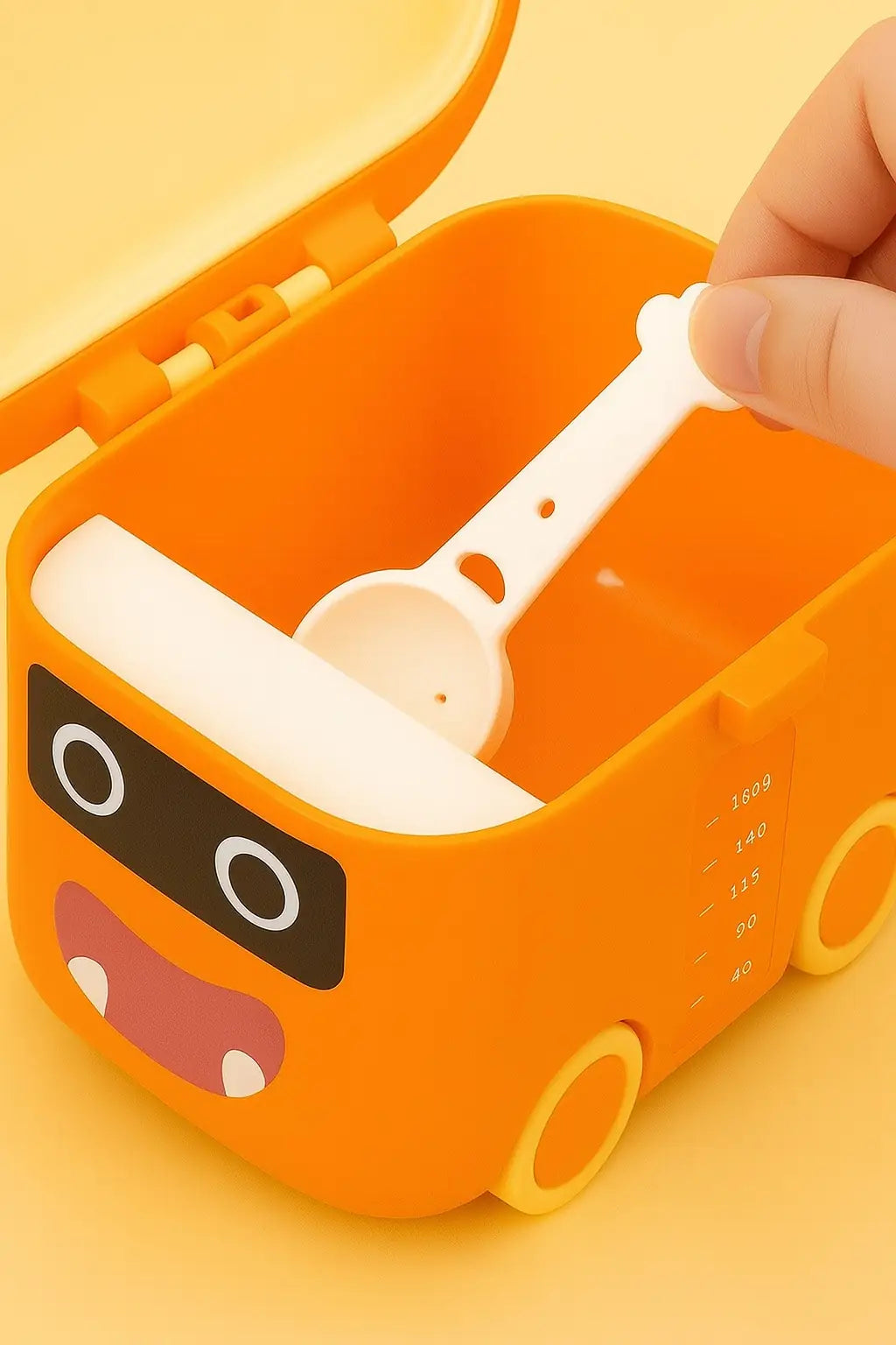 Milk Powder Container – 180g Portable Baby Formula Storage Box (Orange)