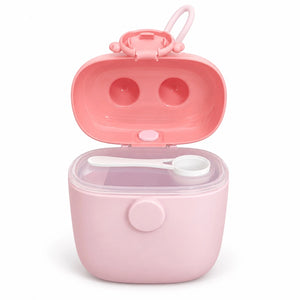 Pink Baby Milk Powder Container Open with Measuring Spoon