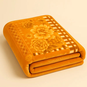 Golden embossed baby blanket with soft breathable fabric