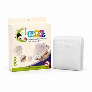 Baby mosquito net for carrycot with retail box and folded white net