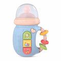 Baby musical feeding bottle rattle toy with soft nipple and colorful handle