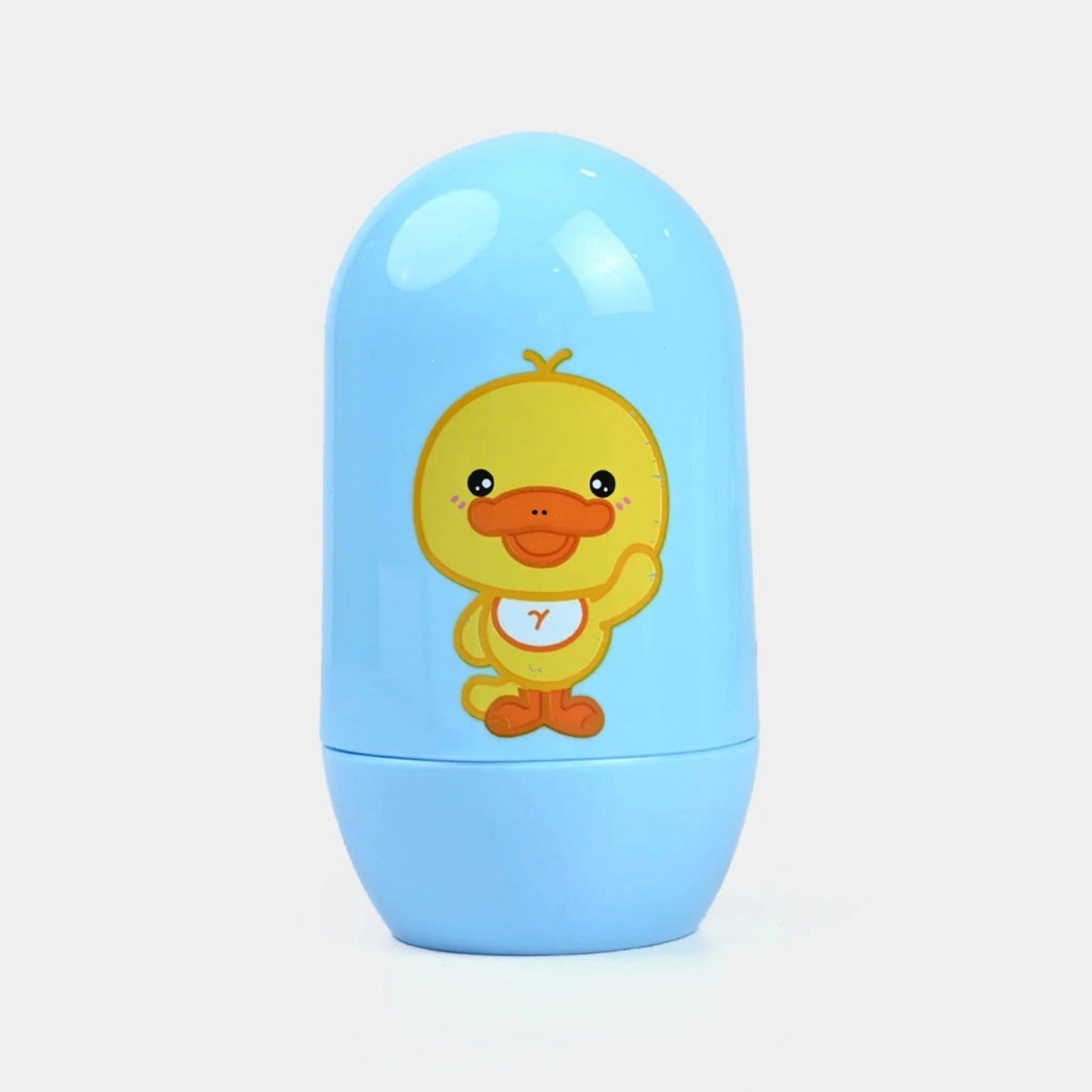 Blue compact baby grooming kit closed storage case with duck design