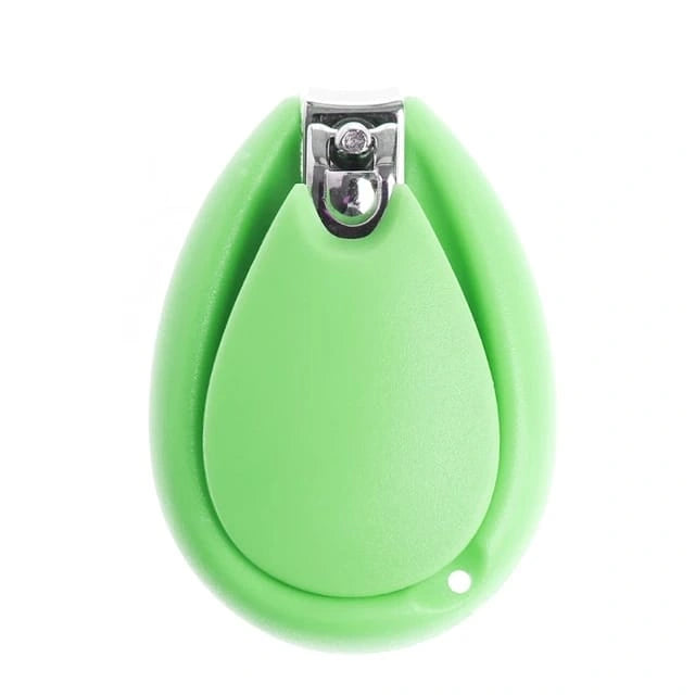 Green baby nail clipper with protective cover