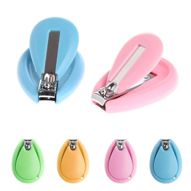 Baby nail clippers in multiple colors with open blade view