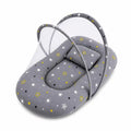 Baby Carry Nest with Pillow & Full Mosquito Net – Grey