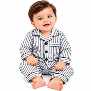 Baby Wearing Contrast Striped Night Suit