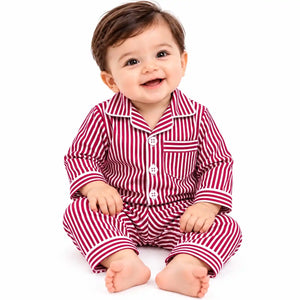 Baby Classic Striped Night Suit Shirt and Pajama Set