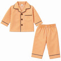 Baby Vertical Stripe Night Suit Shirt and Pajama Set