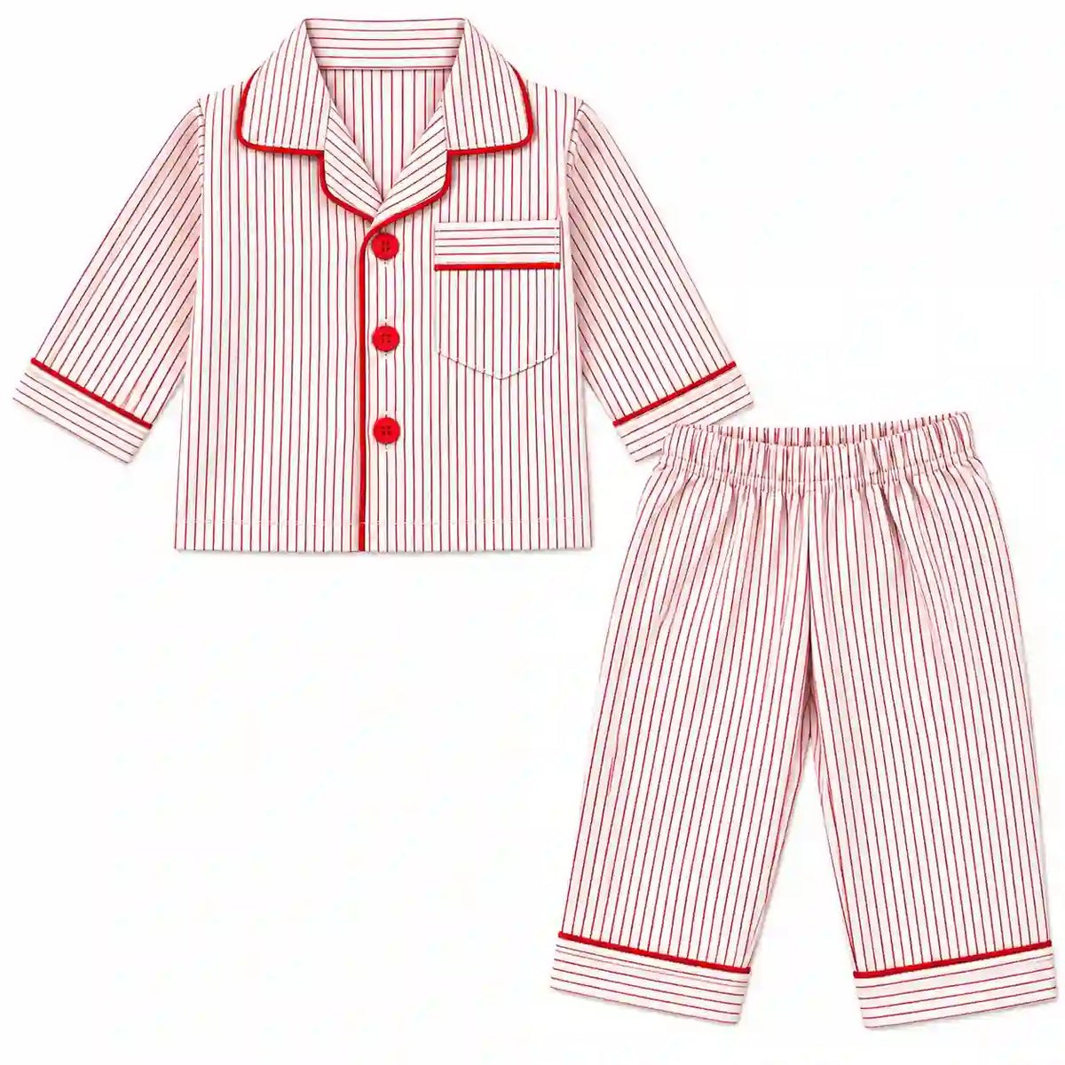 Baby Fine Stripe Night Suit Shirt and Pajama Set